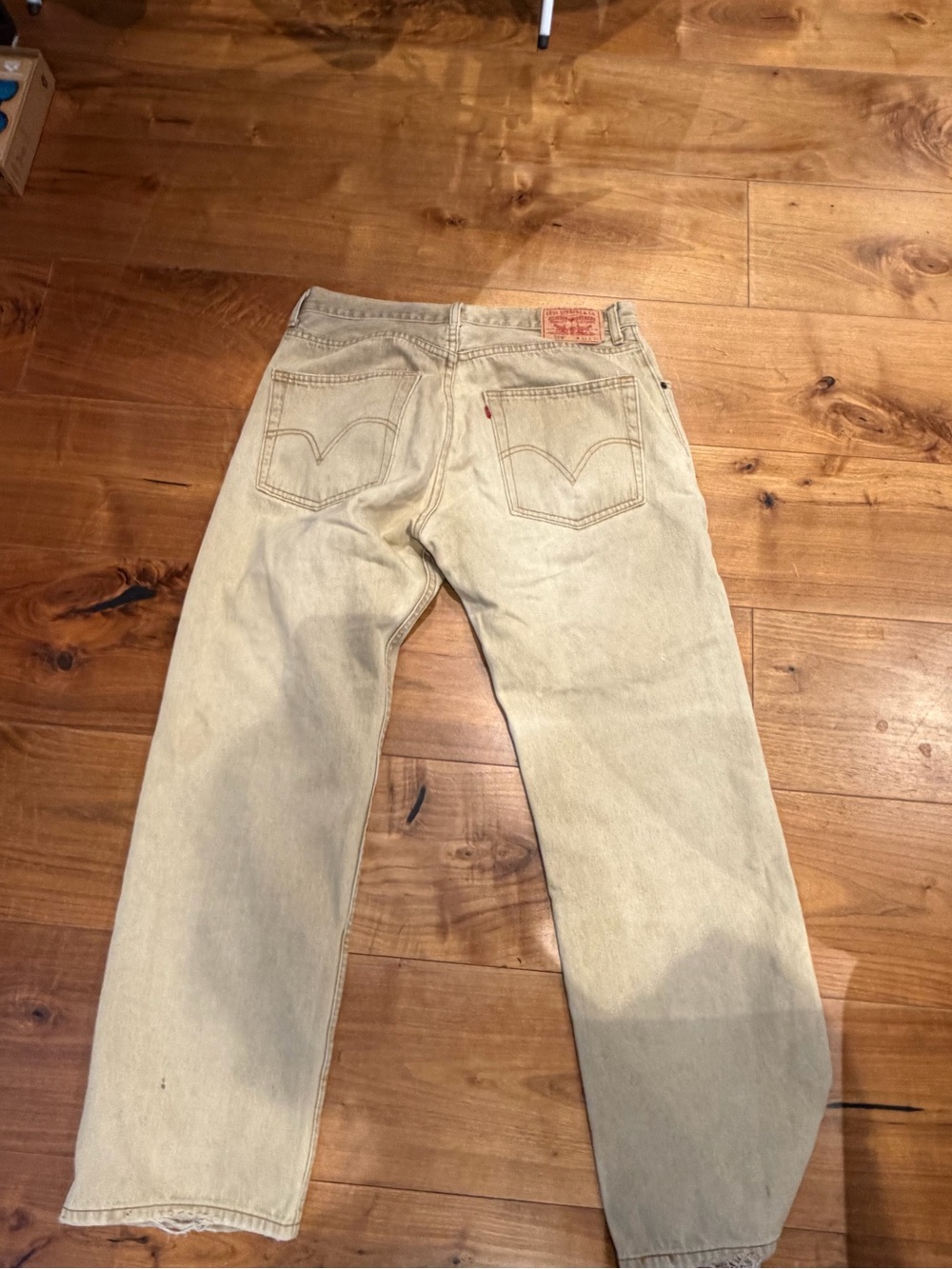 Levi's Men's Light Beige Straight Jeans